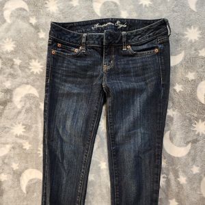 American Eagle Dark Wash Skinny Ankle Crop Jeans Size 4
